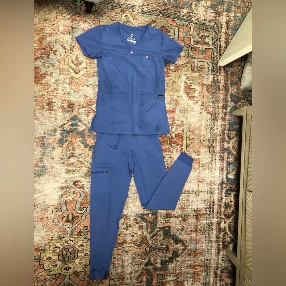 XXS Petite blue scrubs set by Adar